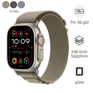 Đồng hồ thông minh Apple Watch Ultra 2 GPS + Cellular 49mm viền Titanium dây Alpine size M