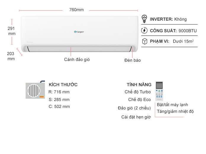 Máy Lạnh Casper 1.0 HP SC-09FS33