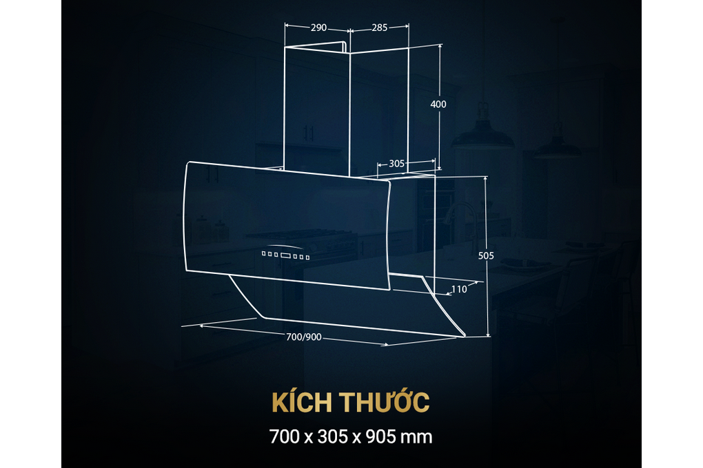 Máy hút mùi Nagakawa NAG1854-70VM