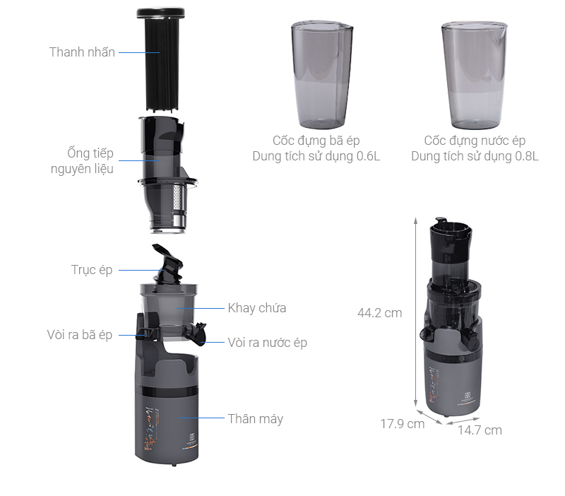 Máy ép chậm Hawonkoo SJH-002-CR