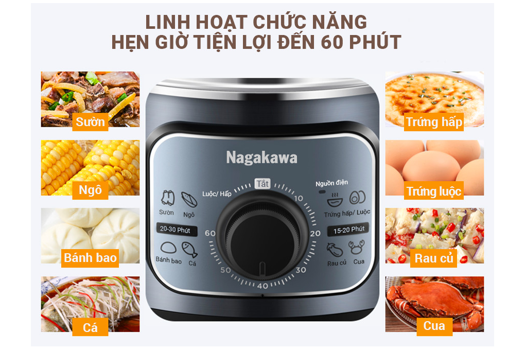 Nồi hấp đa năng Nagakawa NAG3310