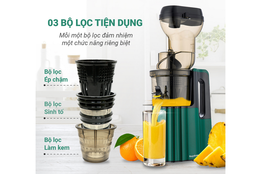 Máy ép chậm Nagakawa NAG0817