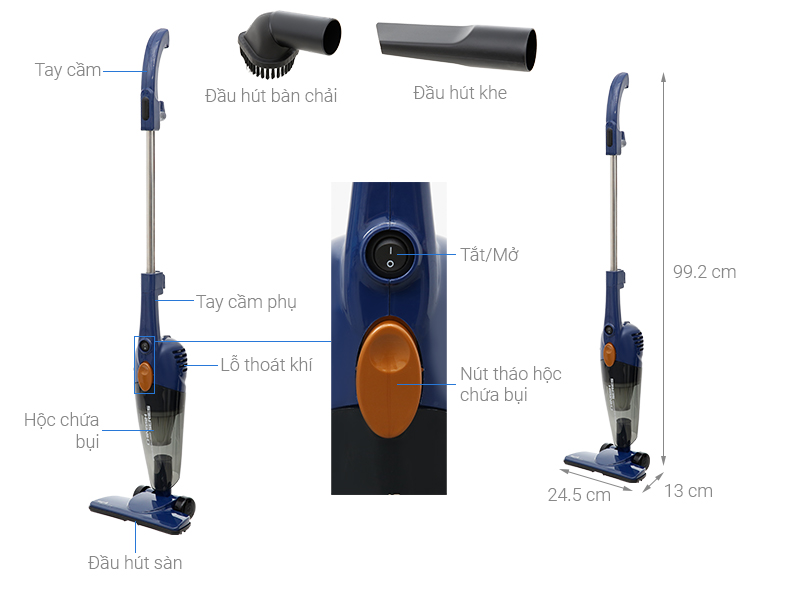 Máy hút bụi cầm tay Deerma DX118C Pro