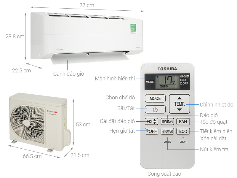 Máy lạnh Toshiba Inverter 1 HP RAS-H10Z1KCVG-V