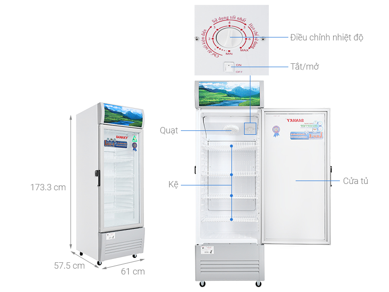 Tủ mát Sanaky 240 lít TM.VH308KL 