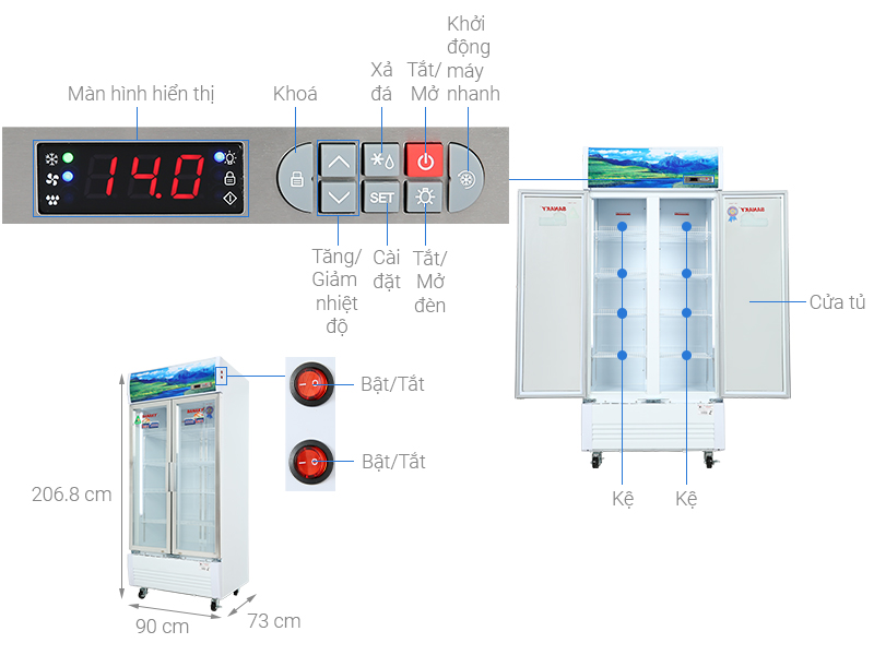Tủ mát Sanaky 700 lít TM.VH8009HP